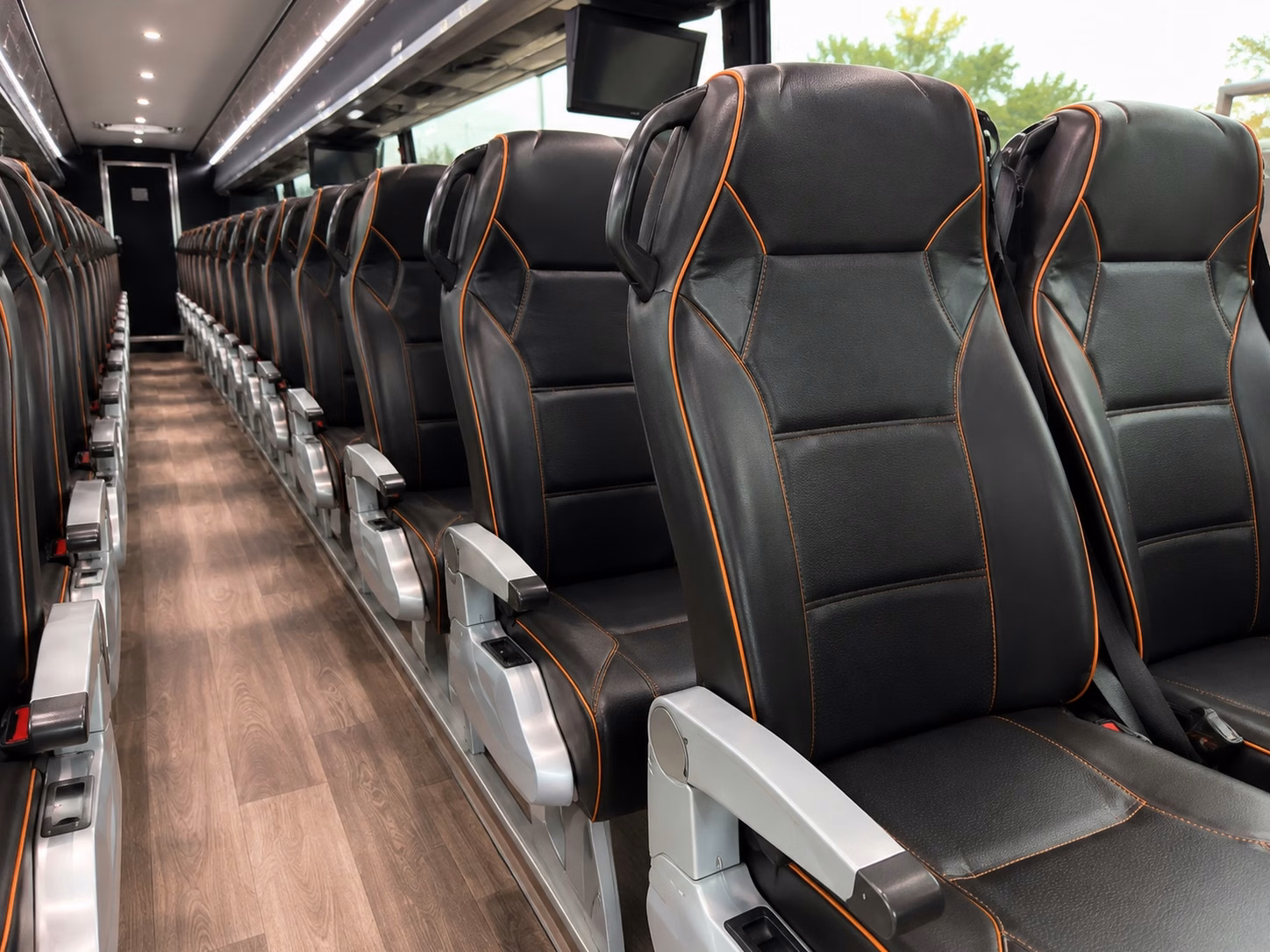 party buses for tailgates and fan group transportation in pasadena